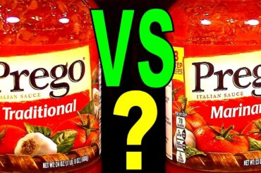 Prego Traditional vs Prego Marinara, FoodFights Reviews Which Italian Pasta Spaghetti Sauce is Best.