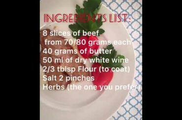 Italian cooking mama / White wine escalopes,scaloppine al vino bianco