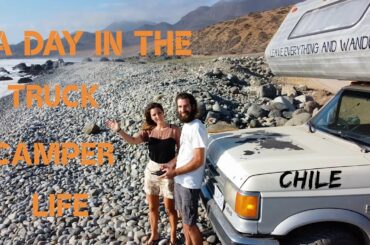 A Real TRUCK CAMPER LIFE day in Chile // Eating with Italian friends on the road