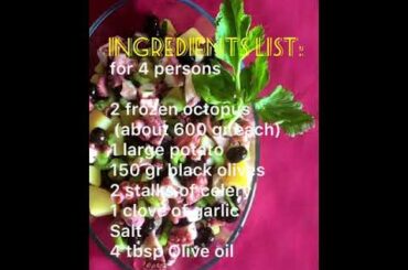 Italian cooking mama / Octopus salad, Insalata di polpo