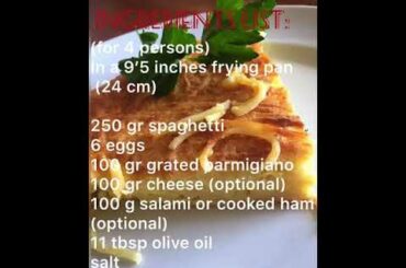 Italian cooking mama / Frittata of spaghetti, Frittata di spaghetti