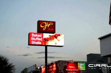 LED Sign at Gigi's Italian Restaurant