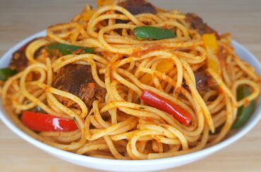 Smoked Mackerel Spaghetti Jellof| Quick and Easy Lunch/Dinner Idea!