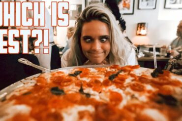 WHICH NEW YORK CITY PIZZA SLICE IS BEST | JULIANAS VS GRIMALDIS | CROSSING THE BROOKLYN BRIDGE