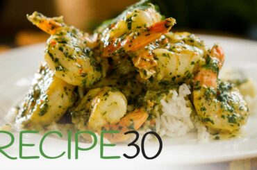 Garlic Prawns in a cream, chili, parsley and white wine sauce