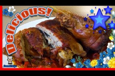 DELICIOUS! Oven-roasted TURKEY thighs - ROAST turkey leg recipe in the oven with WINE and VEGETABLES