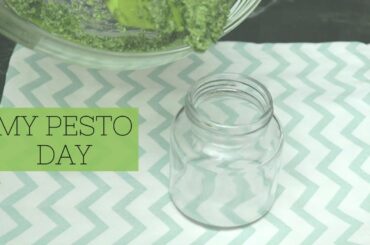 Pesto day-basil pesto & arugula pesto; how-to, recipe, and storage
