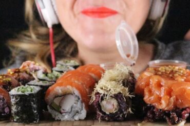 ASMR MANGIO SUSHI COLLAB CON S.J ASMR&more(REAL EATING SOUND)ITALIAN MUKBANG