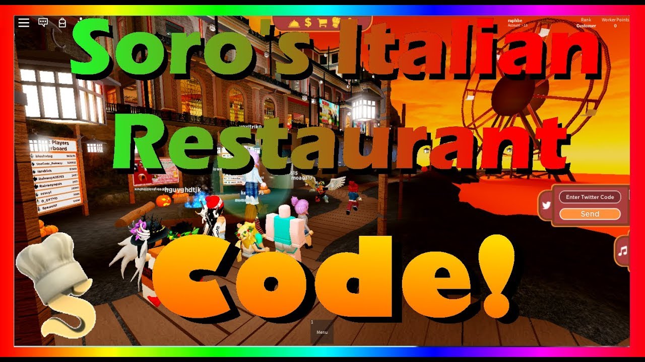 Code Soro S Italian Restaurant New Code 2019 Roblox Italian Food - aesthetic outdoor ambient in roblox codes