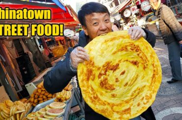 MASSIVE PANCAKE! Chinese STREET FOOD in Seoul CHINATOWN Tour
