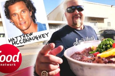 Guy Fieri Tries Brazilian Food Truck Recommended By Matthew McConaughey | Diners, Drive-Ins & Dives