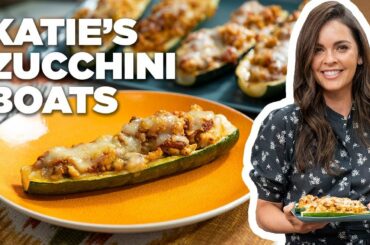 Chicken Parmesan-Stuffed Zucchini Boats with Katie Lee | Food Network