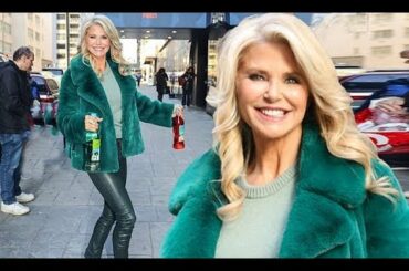 Christie Brinkley pulls off wearing a pair of SKINTIGHT leather slacks at age 65 while promoting her
