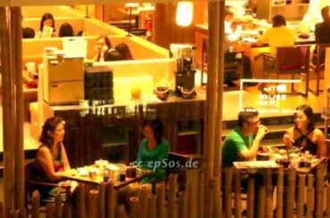 Sweet Couples Eating Dinner on Romantic Date in Asia