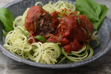 Gluten Free Paleo Italian Meatballs with Marinara Sauce