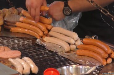 Germany Street Food  Huge Pork Legs Skewers, Ribs and More  Italy Street Food Festival720p