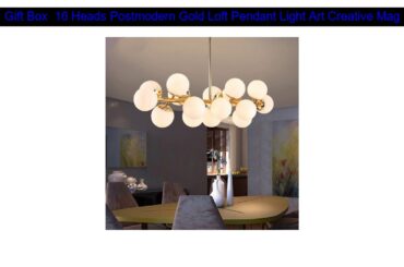16 Heads Postmodern Gold Loft Pendant Light Art Creative Magic Beans Hang Light Dining Room Bar Ki
