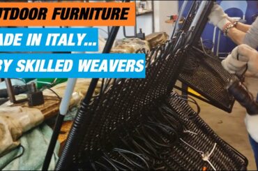 Outdoor furniture design made in Italy by skilled weavers. Video by Antonio Larosa