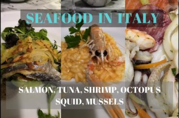 #SEAFOOD  IN ITALY (RAW AND COOKED)- VIESTE - LIVE MUSIC -MUST TRY(Telugu vlogs))