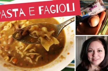 Pasta e Fagioli - Italian pasta and bean soup - Mediterranean diet