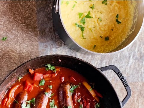 Italian Sausage-Pepper Ragu with Polenta Italian Sausage-Pepper Ragu with Polenta