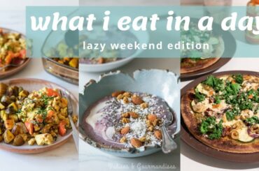 VEGAN WHAT I EAT IN A DAY - Lazy weekend edition - My husband shows you his favourite smoothie 😍