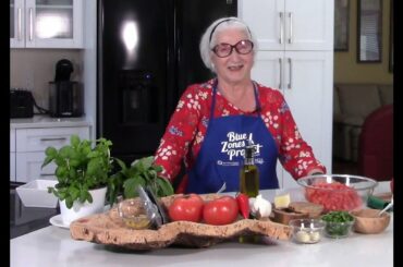 Blue Zones Project SWFL Cooking Show-Tomato Bruschetta