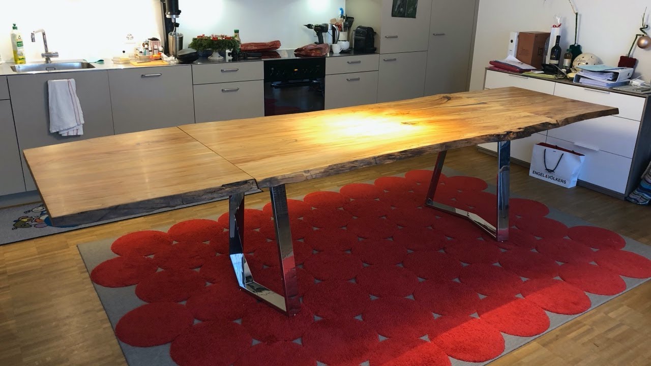 Extendable Live Edge Dining Table – Spalted Beech Extendable Live Edge Dining Table - Spalted Beech