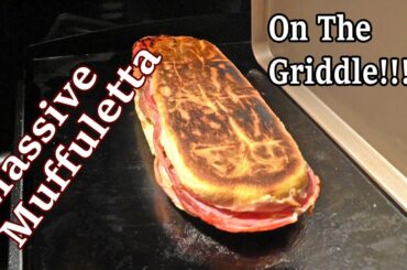 We made a massive Muffuletta on the griddle!  Try doing THIS in a frying pan!