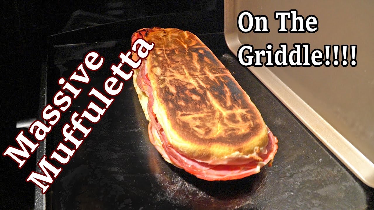 We made a massive Muffuletta on the griddle! Try doing THIS in a frying pan! We made a massive Muffuletta on the griddle! Try doing THIS in a frying pan!