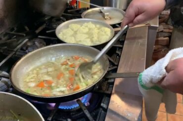 Stewed Chicken and Semolina Ricotta Dumplings