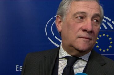 Antonio Tajani: Press statements following the emotional vote on BREXIT (Italian)