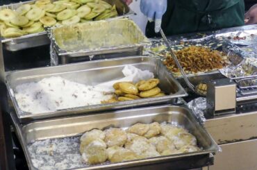 Cooking Fried Apple Dumplings. Italian Street Food