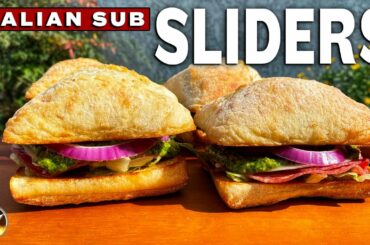 Italian Sub Slider With Basil Walnut Pesto