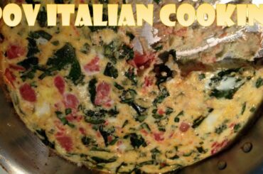Tomato and Kale Frittata: POV Italian Cooking Episode 3