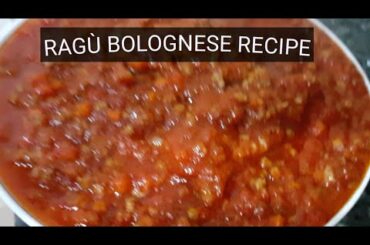 RAGÙ ALL BOLOGNESE RECIPE