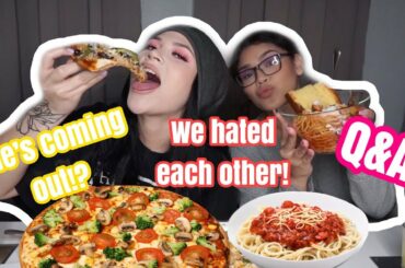 Italian Food MUKBANG! answering your questions! | Alehxus