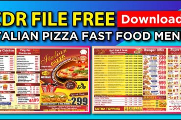 ITALIAN PIZZA Fast Food Menu CDR File Free Download | Original CDR File | 99 GRAPHIC STUDIO