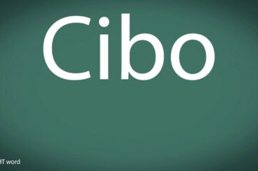 How to pronounce Cibo [Italian food]