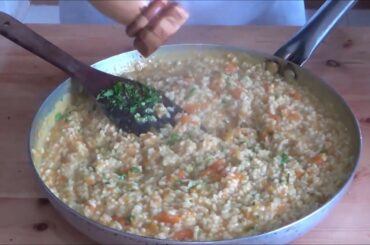 italian cuisine recipes "  Rice with pumpkin" English subtitles from italian family Lampedusa-
