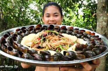 Primitive Technology - How to cooking snail recipe - Cooking Skills