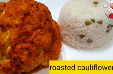 Whole roasted cauliflower recipe / cauliflower recipe/ oven roasted cauliflower