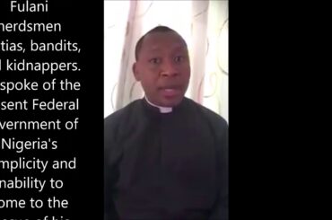 B/H@ram - Catholic Priest sends SOS to Italy and EU over recent happenings with Christians in Nig.