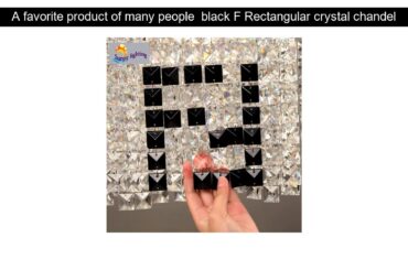 black F Rectangular crystal chandelier lamp for dining room lustre de cristal round ceiling fixtur