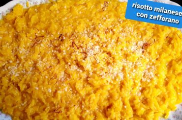Italian Dish Risotto alla milanese con zafferano (zafaran). #italianandindianchef