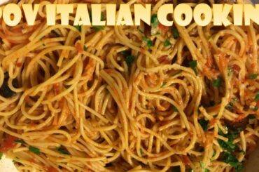 Spaghetti alla Puttanesca: POV Italian Cooking Episode 5