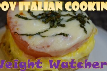 Weight Watchers Egg Muffin with Tomato, Mozzerella and Basil: POV Italian Cooking Episode 18