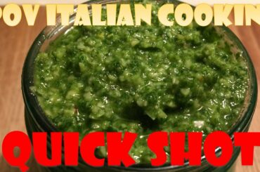 Basil Pesto: POV Italian Cooking Quick Shot #1