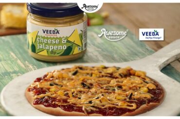 Mexican Pizza With Veeba Salsa and Cheese & Jalapeno Dip | Awesome Sauce India