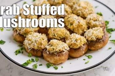 Crab Stuffed Mushrooms - Easy Appetizer Recipe